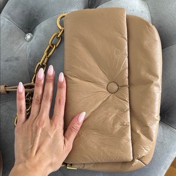 Charles & Keith beige Tan Chain Shoulder Bag - Picture 7 of 8